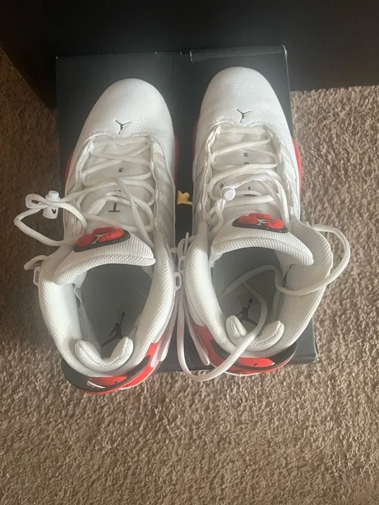 Men’s Red, Black& White Retro-Style Basketball Jordans - Picture 6 of 10